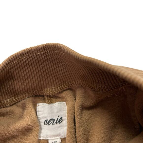 Aerie Women's Joggers Size Small Sherpa Fleece Corset Zip Up Sweatpants (box 17) - Picture 3 of 8